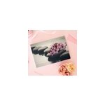 Tableau zen photo fleurs et galets