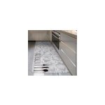 Tapis lino cuisine gousses d'ail et couverts