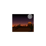 Tapis de souris original d�sert de nuit