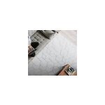 Tapis vinyle blanc minimaliste g�om�trique