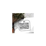 Tapis vinyle citation citation inspirante de chanel