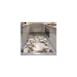 Tapis vinyle cuisine galets clairs Tapis vinyle cuisine galets clairs