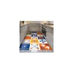 Tapis vinyle cuisine motif carreaux mexicains