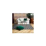 Tapis vinyle design noir et blanc motifs boh�miens