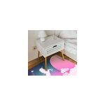 Tapis vinyle dessin art licorne avec paillettes avec texte