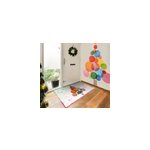 Tapis vinyle entr�e arbre de no�l bulles de couleurs