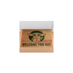 Tapis vinyle entr�e de bienvenue style alien et espace