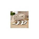 Tapis vinyle motif peau de vache marron