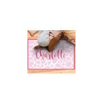 Tapis vinyle personnalis� conception de vache rose