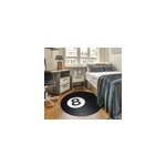Tapis vinyle rond boule de billard num�ro 8