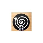 Tapis vinyle rond pour chambre halloween spirale � fl�che
