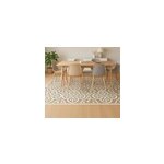 Tapis vinyle salle � manger bordure encaustique monochrome