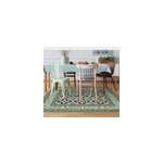 Tapis vinyle salle � manger bordure encaustique orn�e
