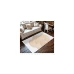 Tapis vinyle salon motif ptale couleur cru