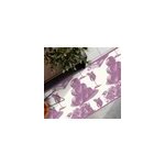 Tapis vinyle vintage effet toile jouy caves  vin violet