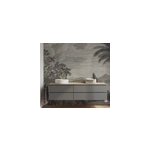 Tapisserie salle de bain paysage naturel gris