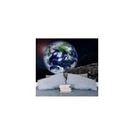 Vue de la peinture murale de l'espace de la terre