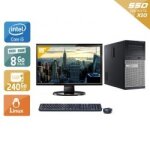 Dell optiplex 3010 tower i5 + cran - 19  8go ram 240go ssd linux
