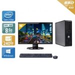 Dell optiplex 380 desktop core 2 duo + �cran - 19  8go ram 240go ssd windows 10