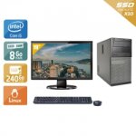 Dell optiplex 990 tower i5 + �cran - 19  8go ram 240go ssd linux