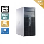 Hp compaq dc5850 tower amd athlon dual core - 8go ram 240go ssd windows 10