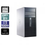 Hp compaq dc5850 tower amd athlon dual core - 8go ram 500go hdd sans os