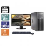 Hp compaq dc5850 tower amd athlon dual core + �cran - 19  8go ram 500go hdd linux