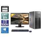 Hp compaq dc5850 tower amd athlon dual core + cran - 19  8go ram 500go hdd windows 10