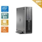 Hp compaq elite 8000 sff dual core - 8go ram 240go ssd linux