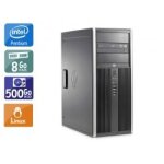 Hp compaq elite 8200 tower pentium g dual core - 8go ram 500go hdd linux