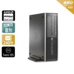 Hp compaq pro 6005 sff amd athlon dual core - 8go ram 240go ssd sans os