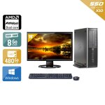 Hp compaq pro 6005 sff amd athlon dual core + cran - 19  8go ram 480go ssd windows 10