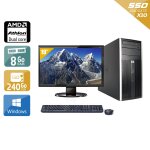 Hp compaq pro 6005 tower amd athlon dual core + cran - 19  8go ram 240go ssd windows 10