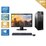Lenovo thinkcentre m93 sff i7 + �cran - 19  32go ram 480go ssd windows 10 - etat du produit : bon �tat ...