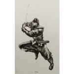 Accessoires poster ninja en tissu