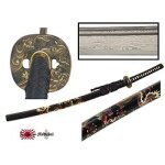 Shinken - katana de coupe > damas, kobuse, acier feuillet�, soshu kitae, tamahagane katana damas dragon ...