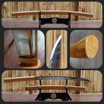Shinken - katana de coupe shirasaya wakisashi bois naturel