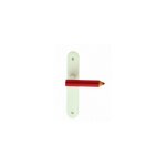Ouvre&deco ? poign�e de porte en bois rouge sans trou ? mod�le crayon ? entraxe 195 mm ? b�quille r�versible ...