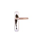 Ouvre&d�co - 1 poign�e de porte cameleon sans trou reversible, entraxe 195 mm