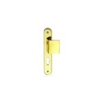 1 / 2 poigne de porte palire design en laiton finition poli brillant sur plaque cl i entraxe 195 mm, ...