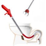 1. 3m furet d�boucheur canalisation wc, d�b. � manivelle avec griffe d'aigle anti rayures d�bouchage ...