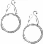 1. 5mm x 2m 2 pi�ces c�bles � crochet en acier inoxydable cable pour rideaux r�glable corde de lustre ...