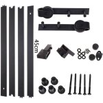 1, 8m quincaillerie kit de rail suspendu porte coulissante ensemble industriel hardware kit pour porte ...