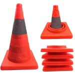 1 c�nes de signalisation r�tractables pliables 30 cm orange s�curit� multifonctionnelle c�ne de s�curit� ...
