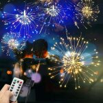 1 jeu de guirlandes lumineuses solaires 200 led  nergie solaire 8 fonctions