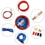 1 kit c�blage amplificateur, cuivre aluminium, gaine pvc, pour autoradio caisson basses
