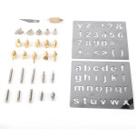 1 kit de poin�ons pyrogravure pour bois avec lettres, chiffres et symboles