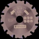 Tivoly - 1 lame de scie d115mm alsage 22, 22mm 12 dents carbure pour meuleuse pour coupe de tout type ...