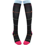 1 paire de bas de compression sport pour course � pied, cyclisme et randonn�e - taille s / m, noir �clair ...