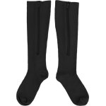 1 paire de chaussettes de compression femme 15 - 20mmhg genou haute fermeture �clair noire xxxl